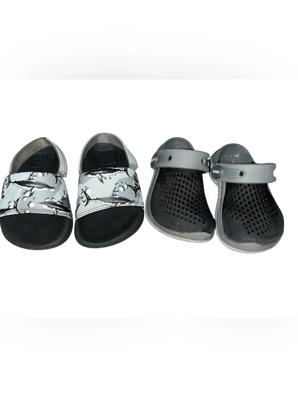 Bundle-Crocs Kids LiteRide 360 Clogs Reef slide sandals toddler size 7
